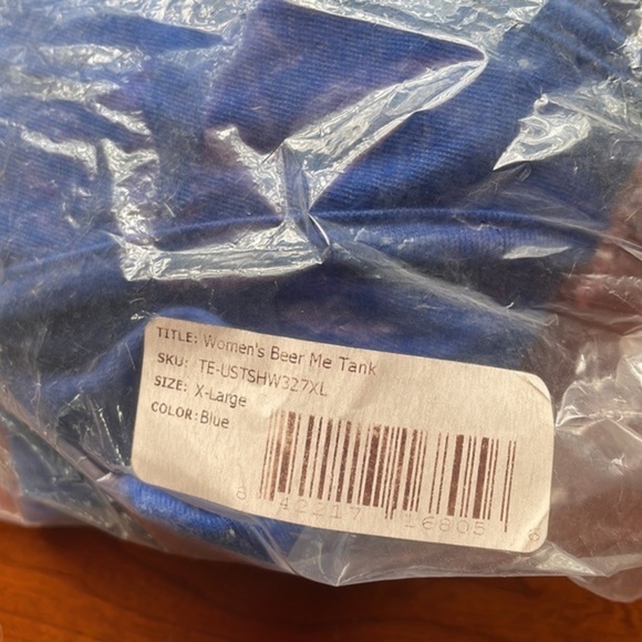 NWT Tipsy Elves Patriotic “Beer Me” Blue Tank Top - Picture 11 of 11